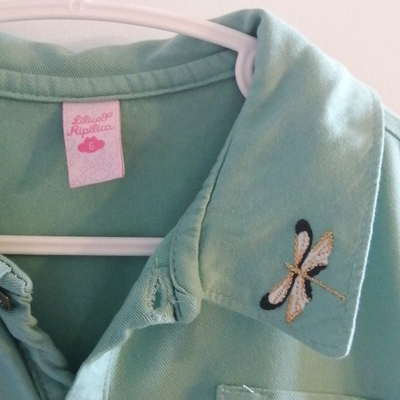 Girl's Oversized Shirt Dress - Size 6 - Picture 5 of 6